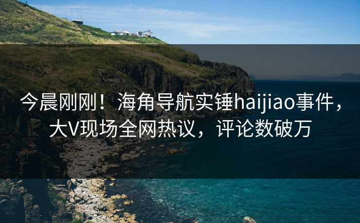 今晨刚刚！海角导航实锤haijiao事件，大V现场全网热议，评论数破万