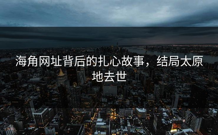 海角网址背后的扎心故事，结局太原地去世