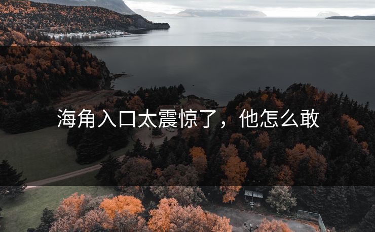 海角入口太震惊了，他怎么敢